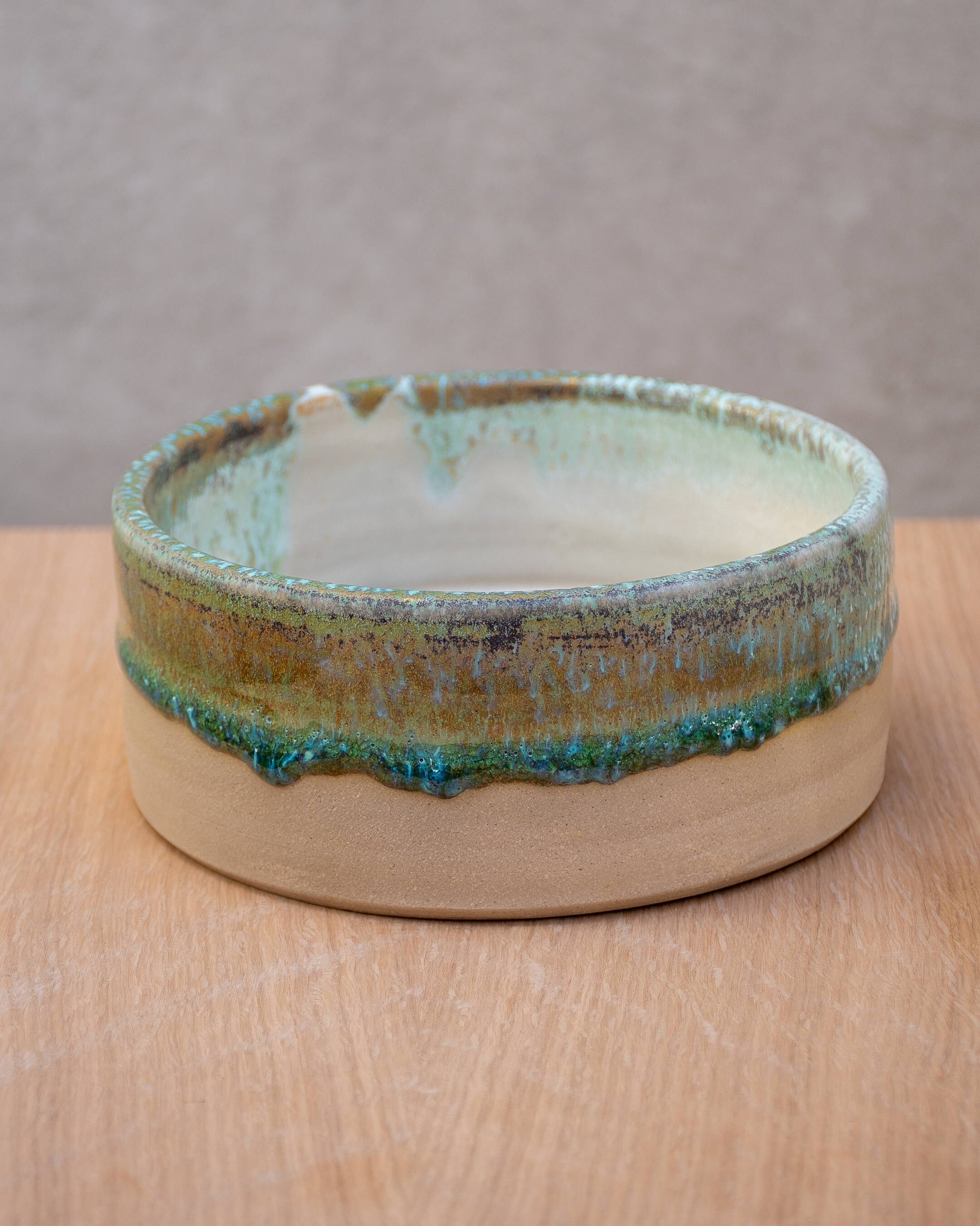 Lichen #2 - Hand Thrown Dog Bowl (15 x 6.5cm)