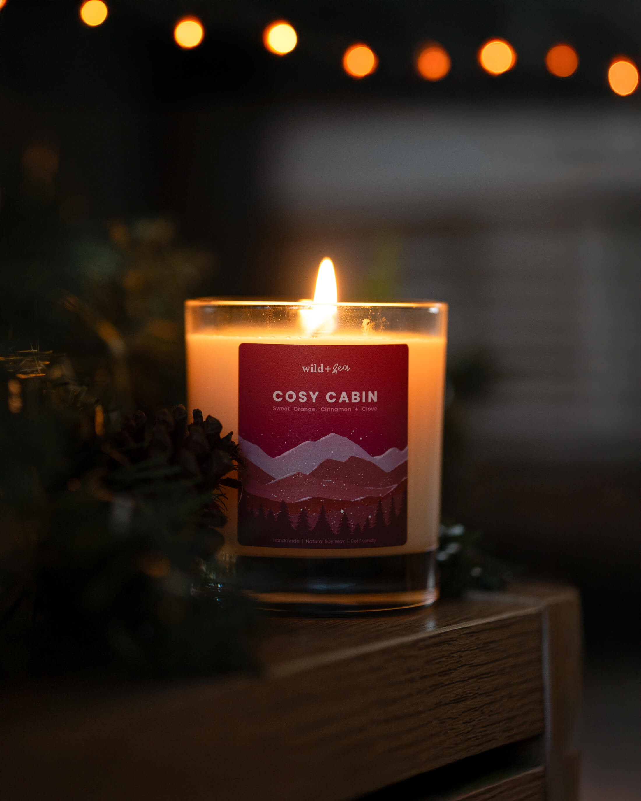 COSY CABIN | Orange, Cinnamon + Clove | Soy Wax Pet Friendly Candle