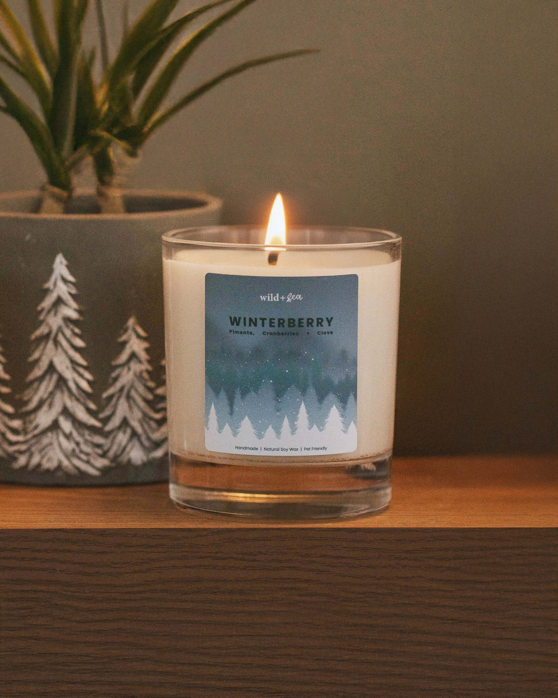 WINTERBERRY | Pimento, Cranberries + Clove | Soy Wax Pet Friendly Candle